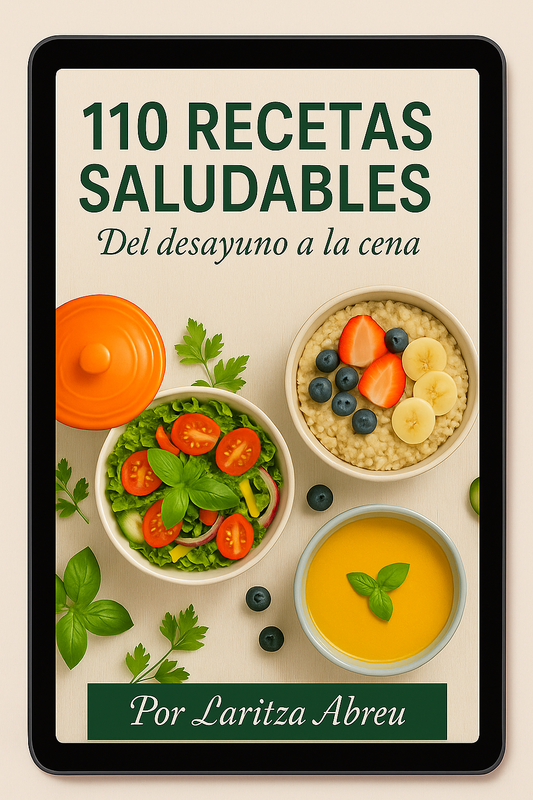📦 Combo 110 Recetas Saludables 8x1: 3 Ebooks + 5 Bonus Exclusivos 🎁