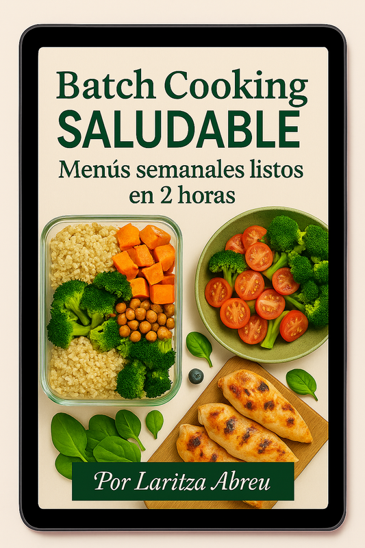 Cocina por Lotes Saludable - Menús Semanales Listos en 2 Horas